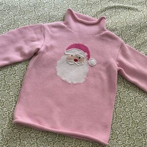 Mud Pie Pink Santa Sweater for Kids